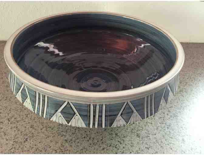 Bowl with geometric design by Wayne Lee