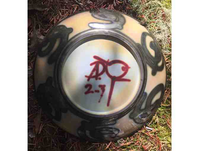 Handmade & Signed Raku-Glazed Bowl