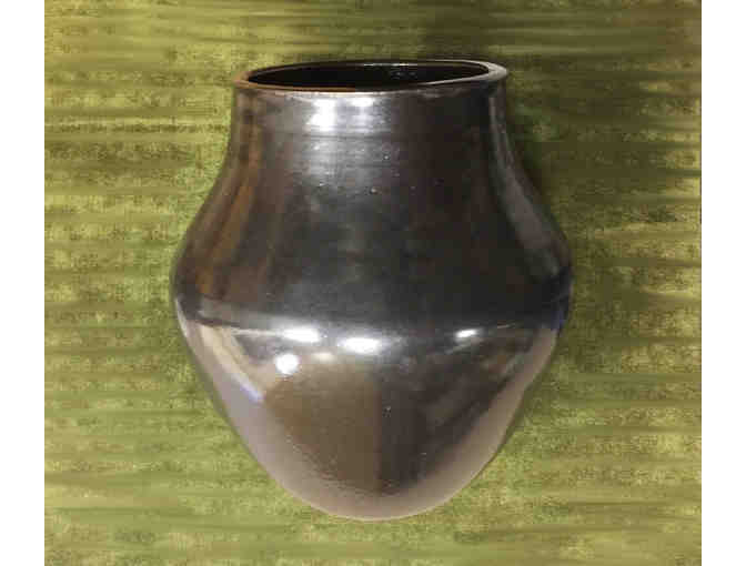 Hand Thrown Black Ceramic Pot by Julie Warner