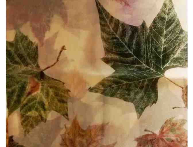 Delicate Autumn Leaf motif silk scarf by Talbots