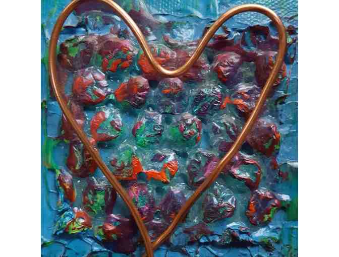 Copper and Oil Mixed Media Art