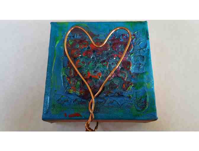 Copper and Oil Mixed Media Art