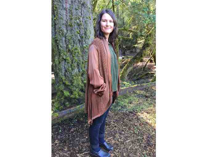 Autumn Bronze Satin Shrug (Jacket) by Jane Farcus