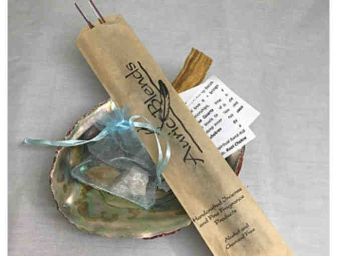 Energy Clearing Abalone Smudge Kit  / Sweet Grass / Auric Blends Incense - Photo 1