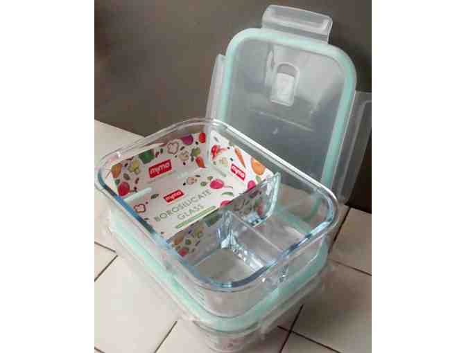 Two premium glass cooking & storage dishes with lids - Photo 1