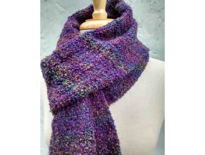 Luxuriant, Soft Hand-loomed  scarf in Ocean Sunset colors - Unisex