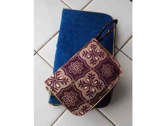 Wallet and coin purse made of Balinese silk