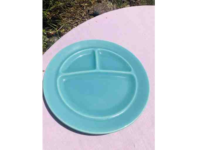 Blue Vintage Bauer California Pottery Grill Plate