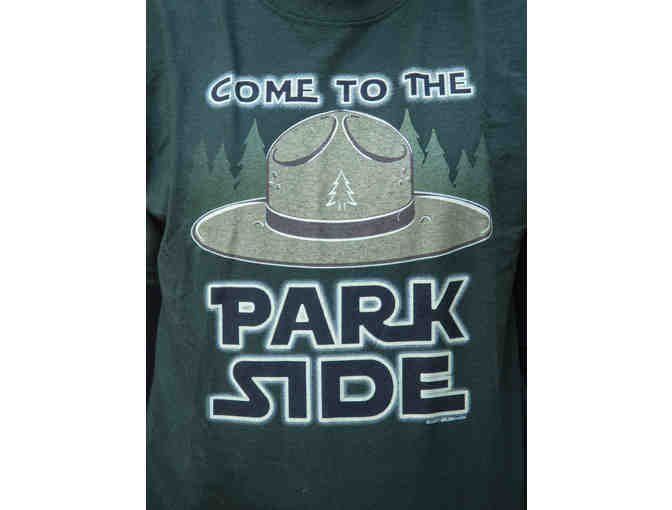 T Shirt: 'Come to the Park Side' Child's Large