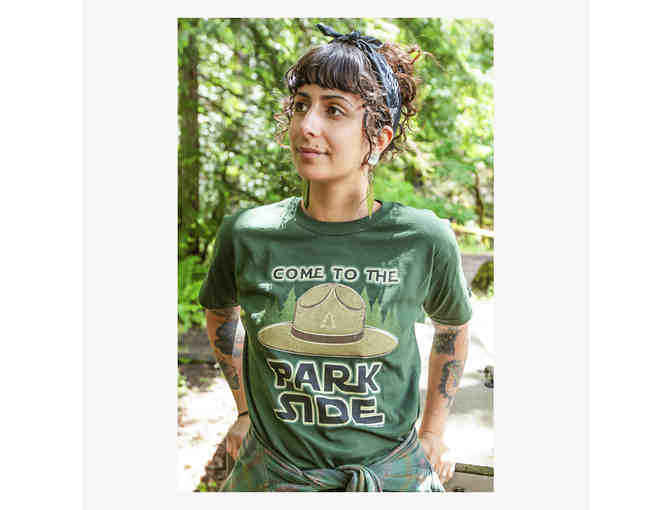 T Shirt: "Come to the Park Side" Men's Medium - Photo 1
