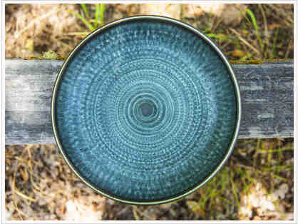 Blue Stoneware Bowl by Harrison Mcintosh