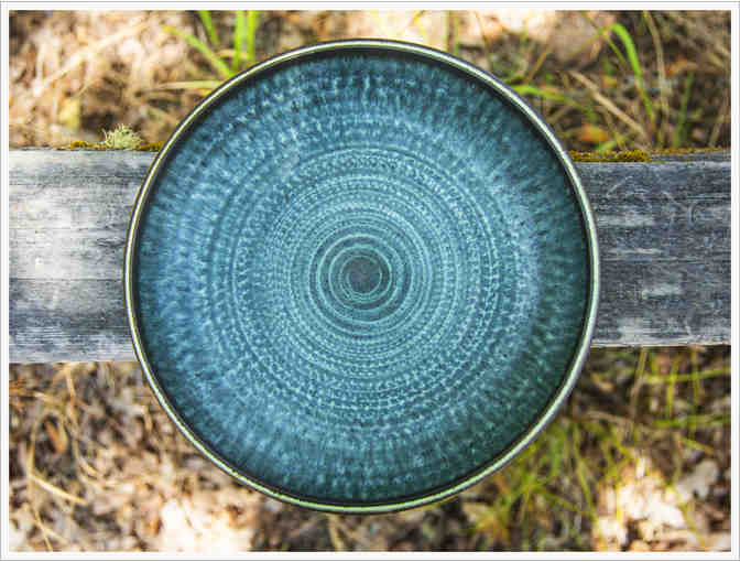 Blue Stoneware Bowl by Harrison Mcintosh - Photo 1