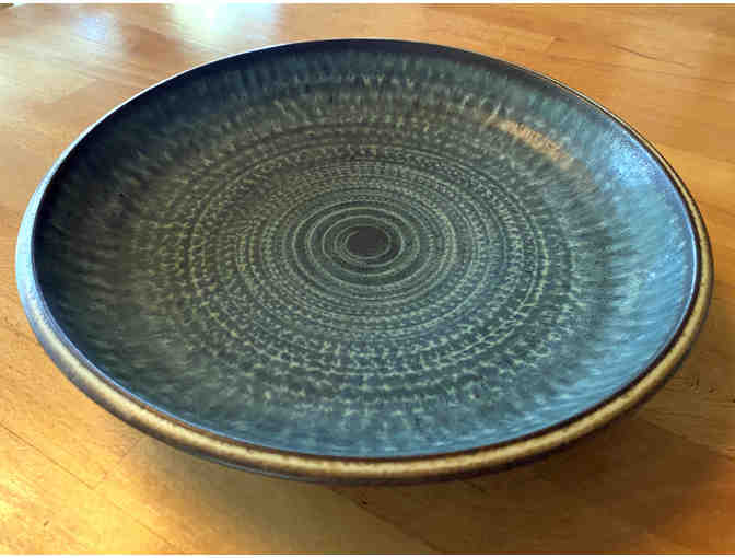 Blue Stoneware Bowl by Harrison Mcintosh