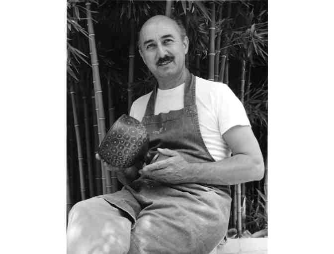 Blue Stoneware Bowl by Harrison Mcintosh