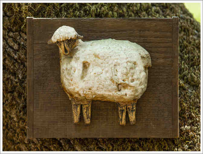 3D Sheep on Dark Wood by Ursula Fahner - Photo 1