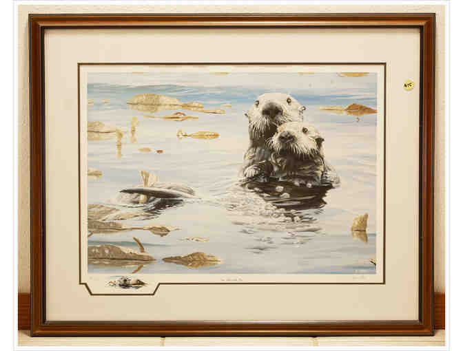 Sea Otter with Pup by John Steel  (signed)