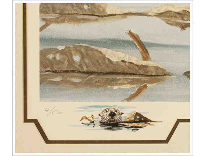 Sea Otter with Pup by John Steel  (signed)