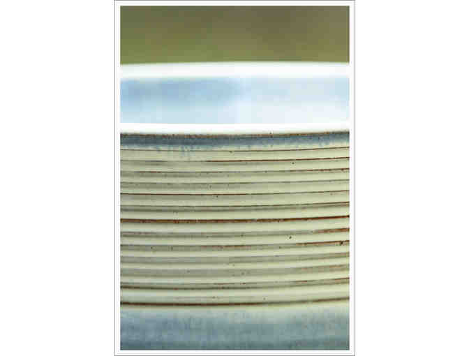 Blue swirl bowl by Peter Deneen