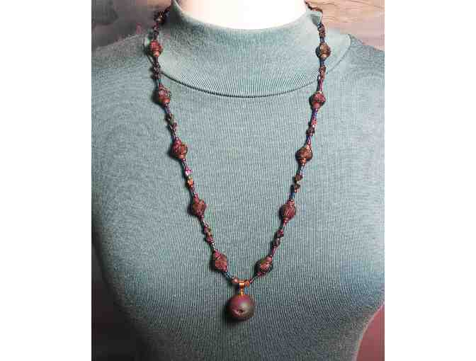 Druze Pendant Necklace & Earring Set