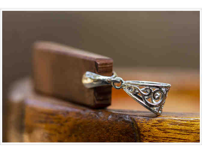 Pendant: Silver and Wood by Rachel Hallaway
