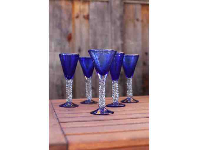 Cobalt Blue Set of 5 Glasses