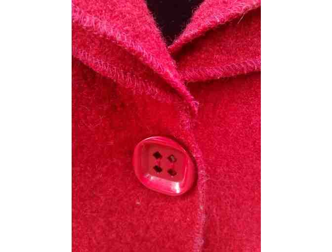 Vibrant Red 100% Wool Jacket - Size 2X