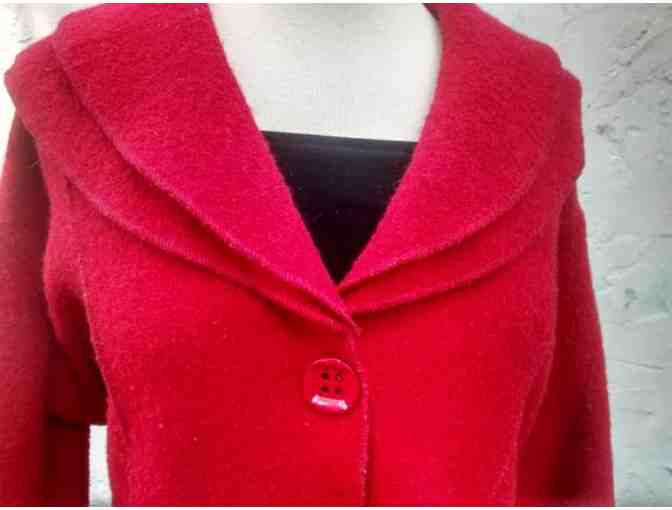 Vibrant Red 100% Wool Jacket - Size 2X