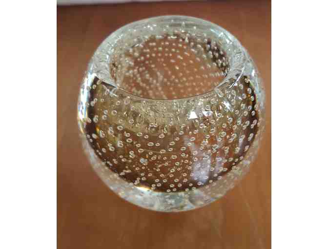 Bubble Glass Candleholder or Bud Vase