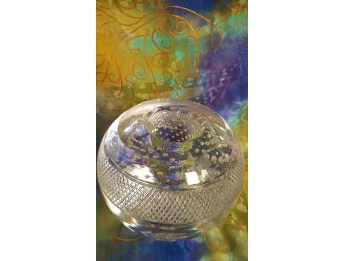 Etched Glass Candleholder