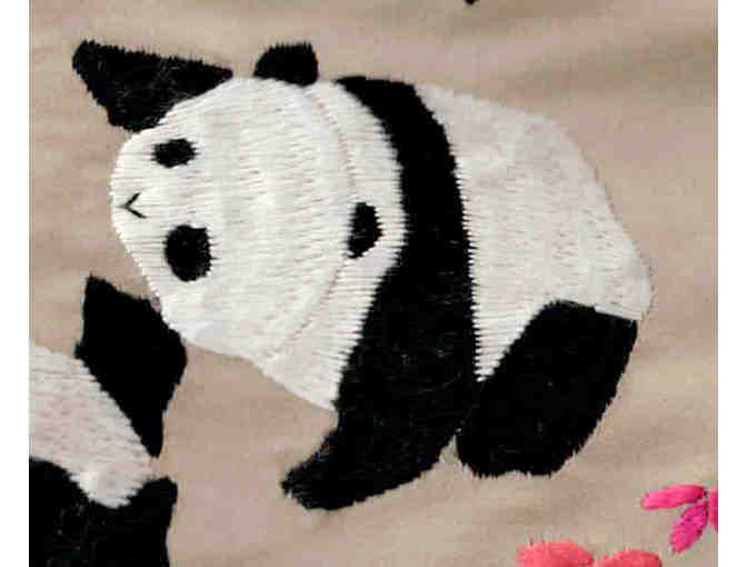 Hand-Stitched '3 Pandas' single decorative tablemat.
