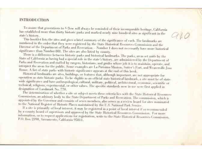 California Historical Landmarks - Collectible Vintage Travel Book