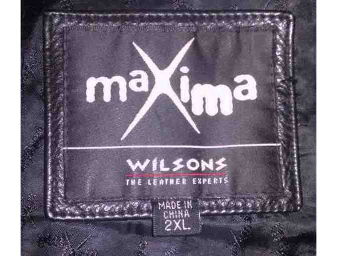 Beautiful Women's Black Leather Jacket - 2XL