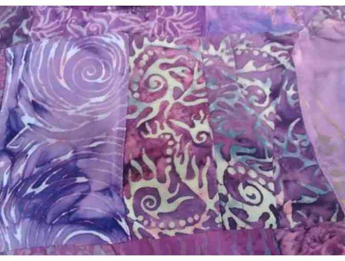 Purple Batik Patchwork Dress Women's - Sz XL