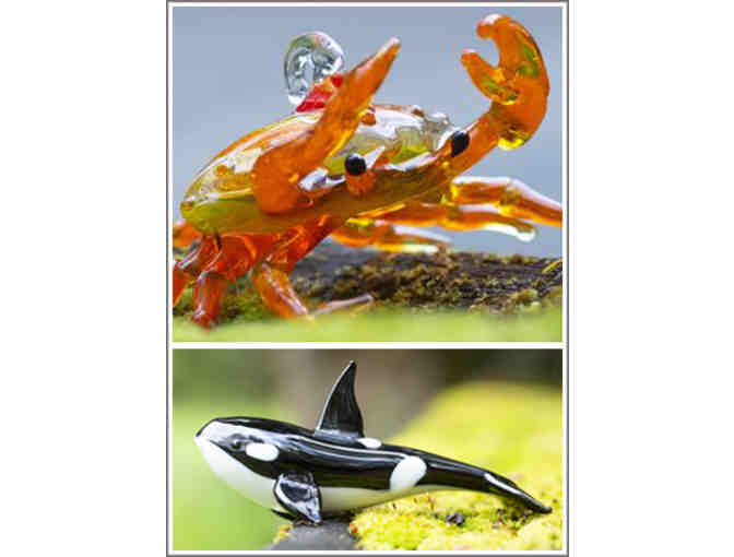 Ornaments Hand Blown Glass CRAB and ORCA