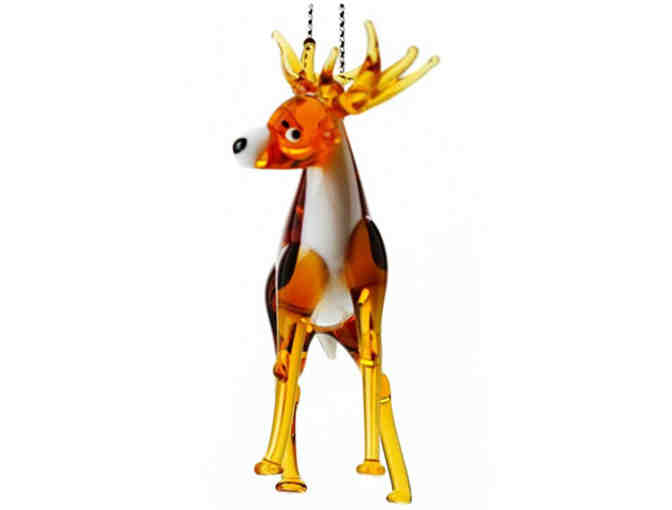 Ornament Hand Blow Glass WHITETAIL DEER