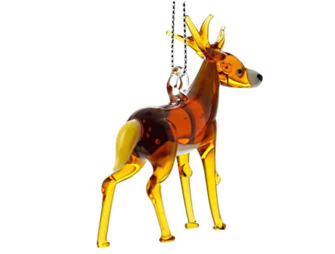 Ornament Hand Blow Glass WHITETAIL DEER