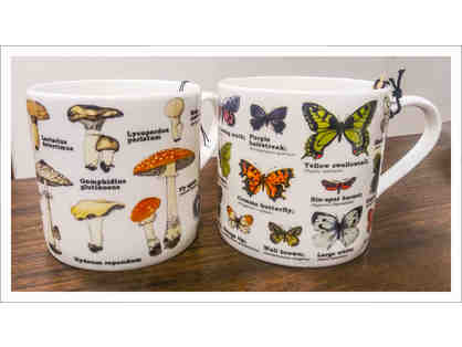 Mugs: Beautiful Bone China Butterfly and Mushroom