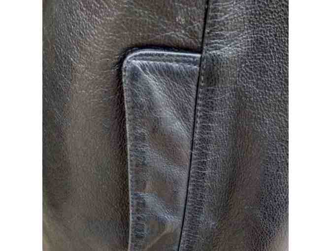 Beautiful Women's Black Leather Jacket - 2XL