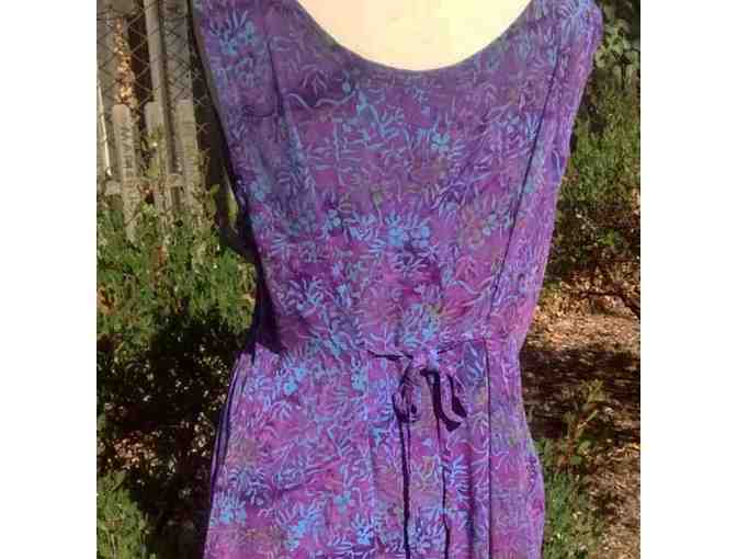 Purple Batik Dress - Made in Indonesia Women's 1X