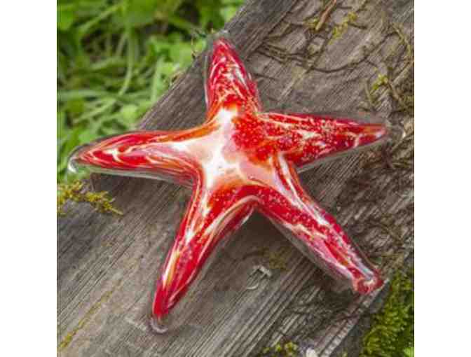 Glass Red Starfish
