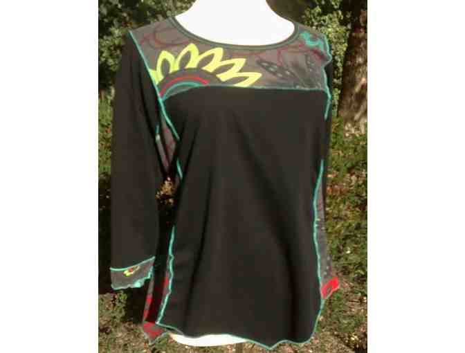 Very cute Black Women's tunic top 'm.i.b' - 1X