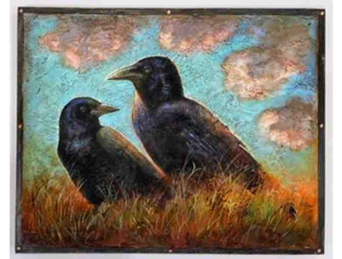 ' Two Crows' original multi-media painting