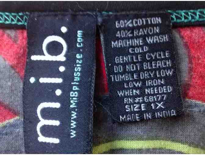 Very cute Black Women's tunic top 'm.i.b' - 1X