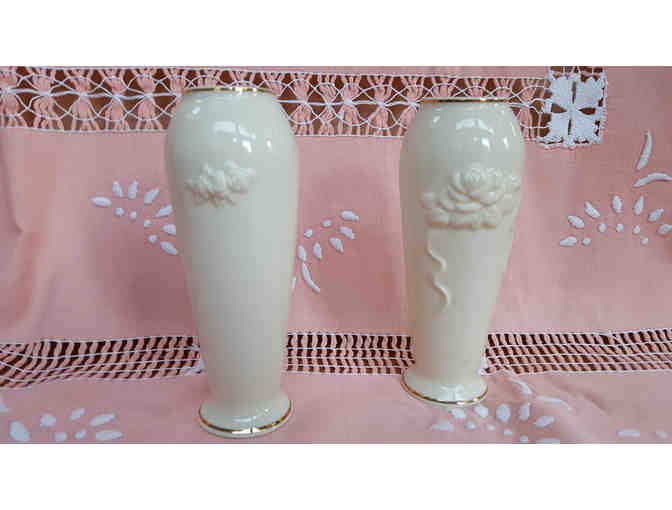 Bud vases - Lenox 'Rose Blossom' White China