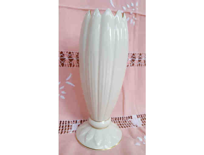 Cream and Gold Lenox Vase