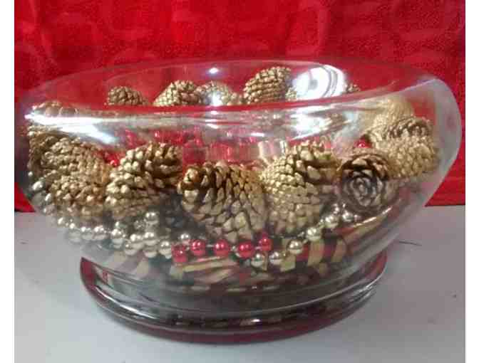 Floating Candle Bowl Holiday Centerpiece