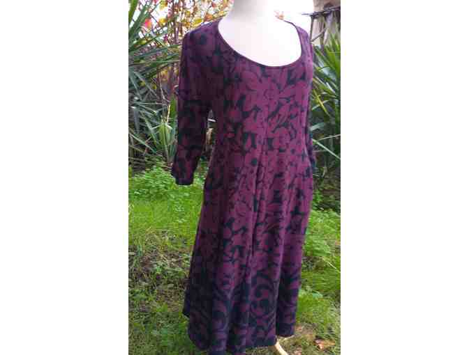 Soft, Abundant Long purple and Black Dress - Sz 2X