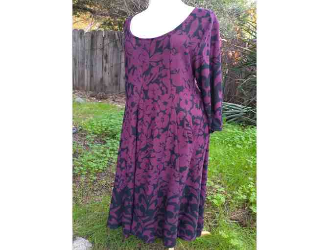 Soft, Abundant Long purple and Black Dress - Sz 2X