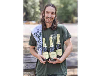 3 Bottles of Korbel Organic Champagne Brut Lot #2- 2016 grapes/bottled 2018 W/ Tea Towel