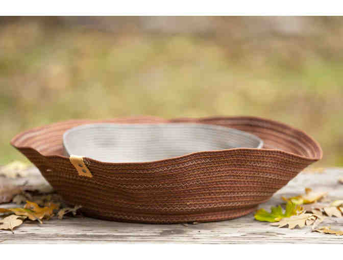 Gray and Brown handmade Baskets, by Artist Kathi Moore